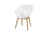 Sophie Teak Armchair wit - 2 stuks